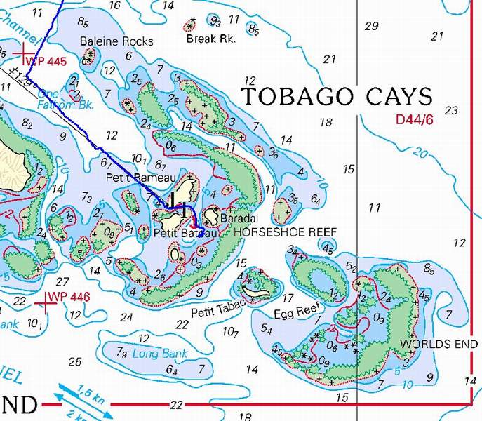 Durch den Nordeingang der Cays