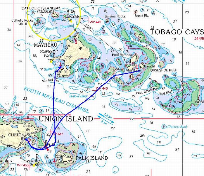 Tobago Cays - Union - Mayreau