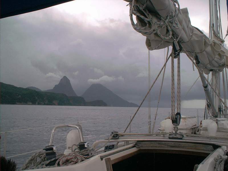 Pitons in Sicht