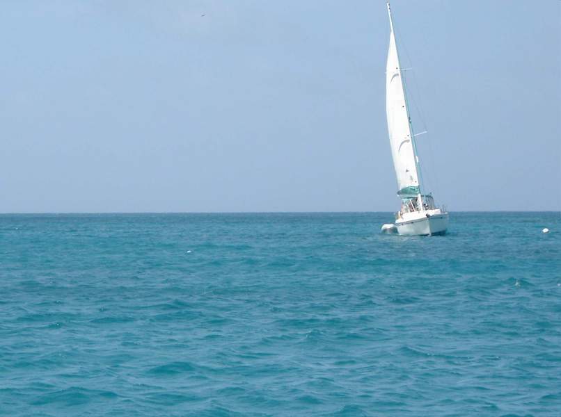 Dennis läuft in die Saline Bay