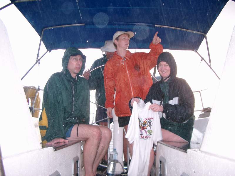 Ankern im Regen