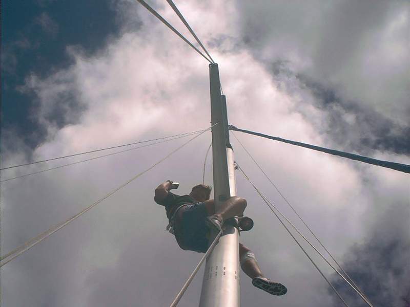 Andrea im Mast